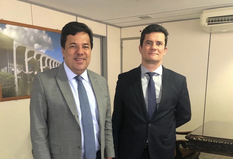Mendonça Filho garante a Sérgio Moro que vai buscar apoio do Democratas para aprovar o projeto anticrime