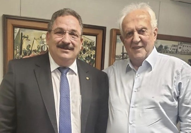 De passagem por Brasília, presidente da Alepe visita Jarbas Vasconcelos