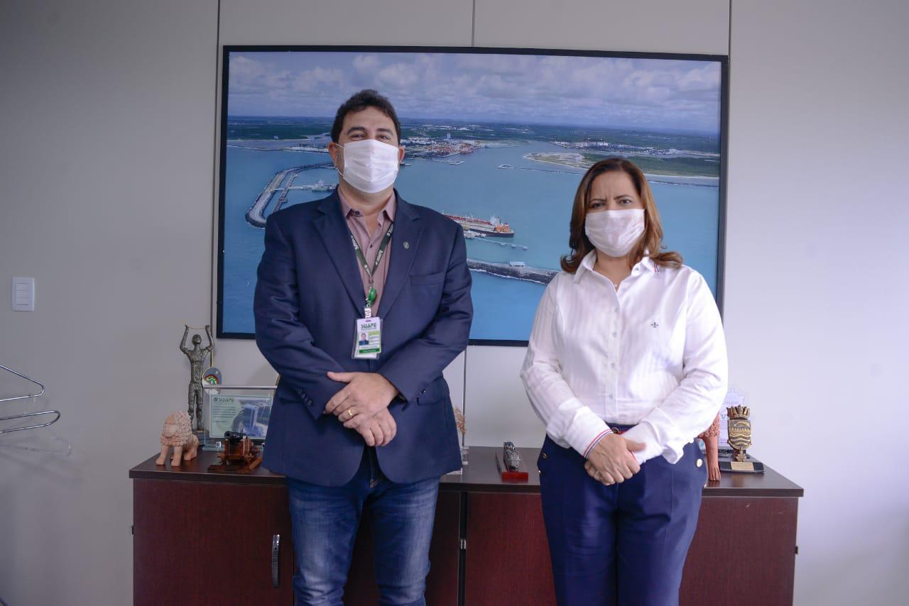 Célia Sales e presidente de Suape discutem parcerias para Ipojuca