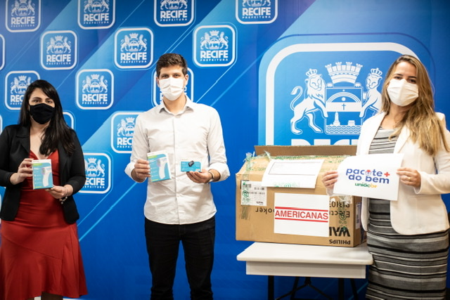 Recife recebe doação de oxímetros, termômetros e máscaras da rede Lojas Americanas