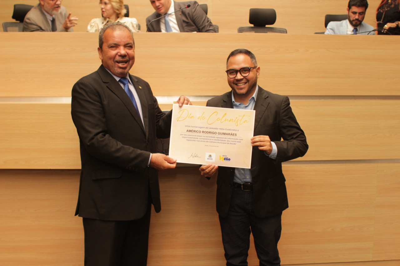 Colunistas são homenageados na Câmara Municipal do Recife