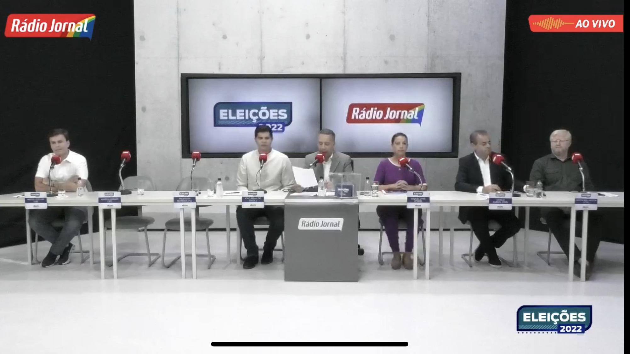 AO VIVO: Assista ao debate da Rádio Jornal com os candidatos ao Governo de Pernambuco