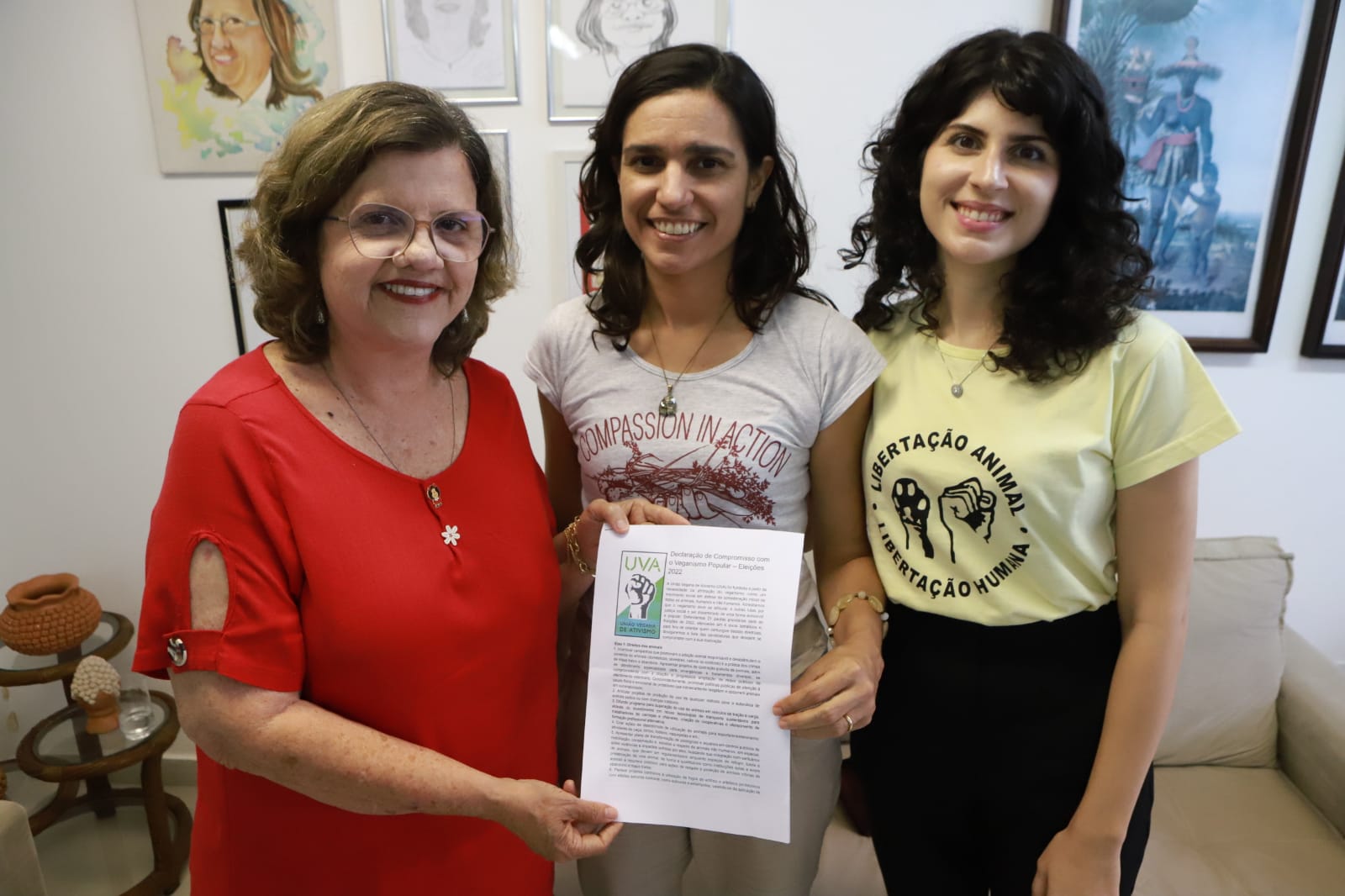 Teresa assume compromisso com o Veganismo Popular