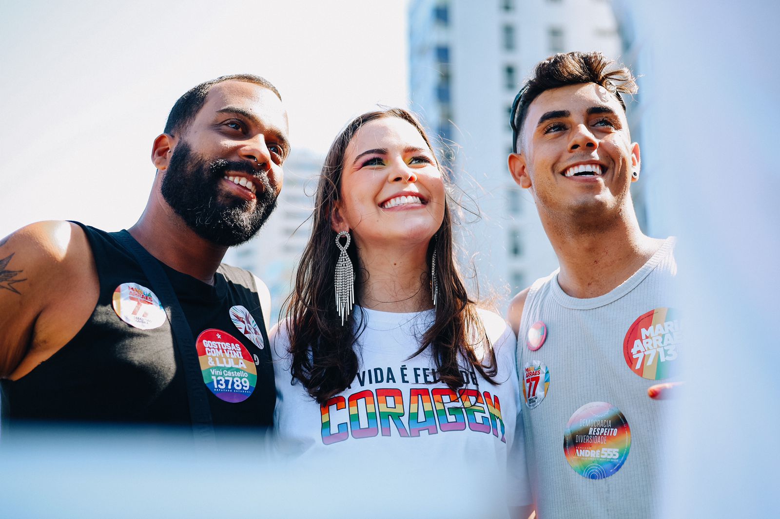 Maria Arraes marca presença na Parada da Diversidade 