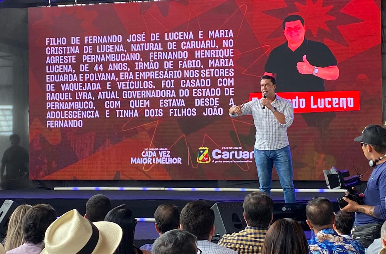 Marido de Raquel Lyra será homenageado do São João de Caruaru