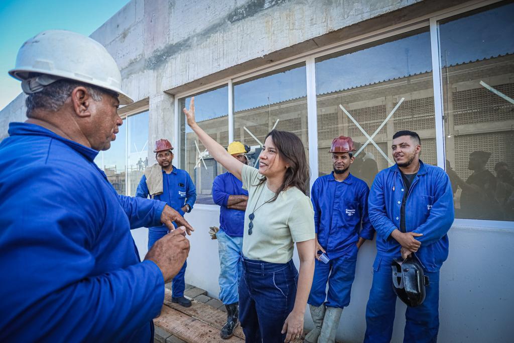 Raquel Lyra visita o andamento das obras da da Adutora do Agreste