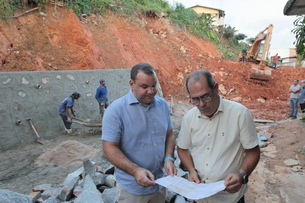 Obras de contenção avançam no Jaboatão dos Guararapes