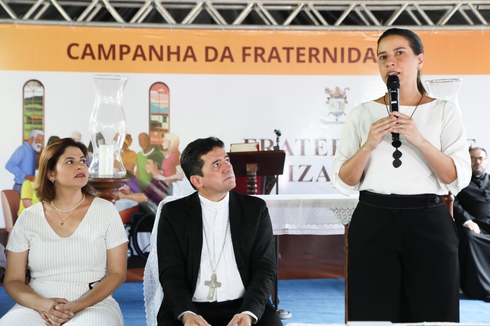 Raquel e Priscila participam do início da Campanha da Fraternidade 2024