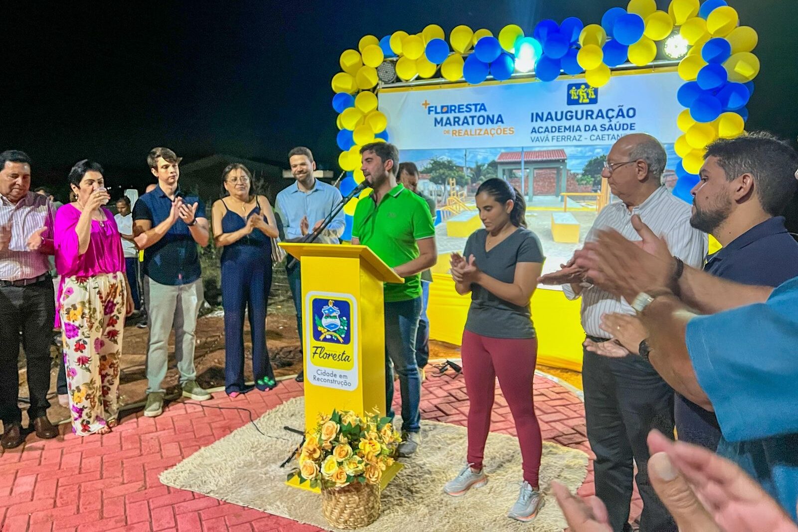 Em Floresta, Kaio participa de inauguração da Academia Vavá Ferraz
