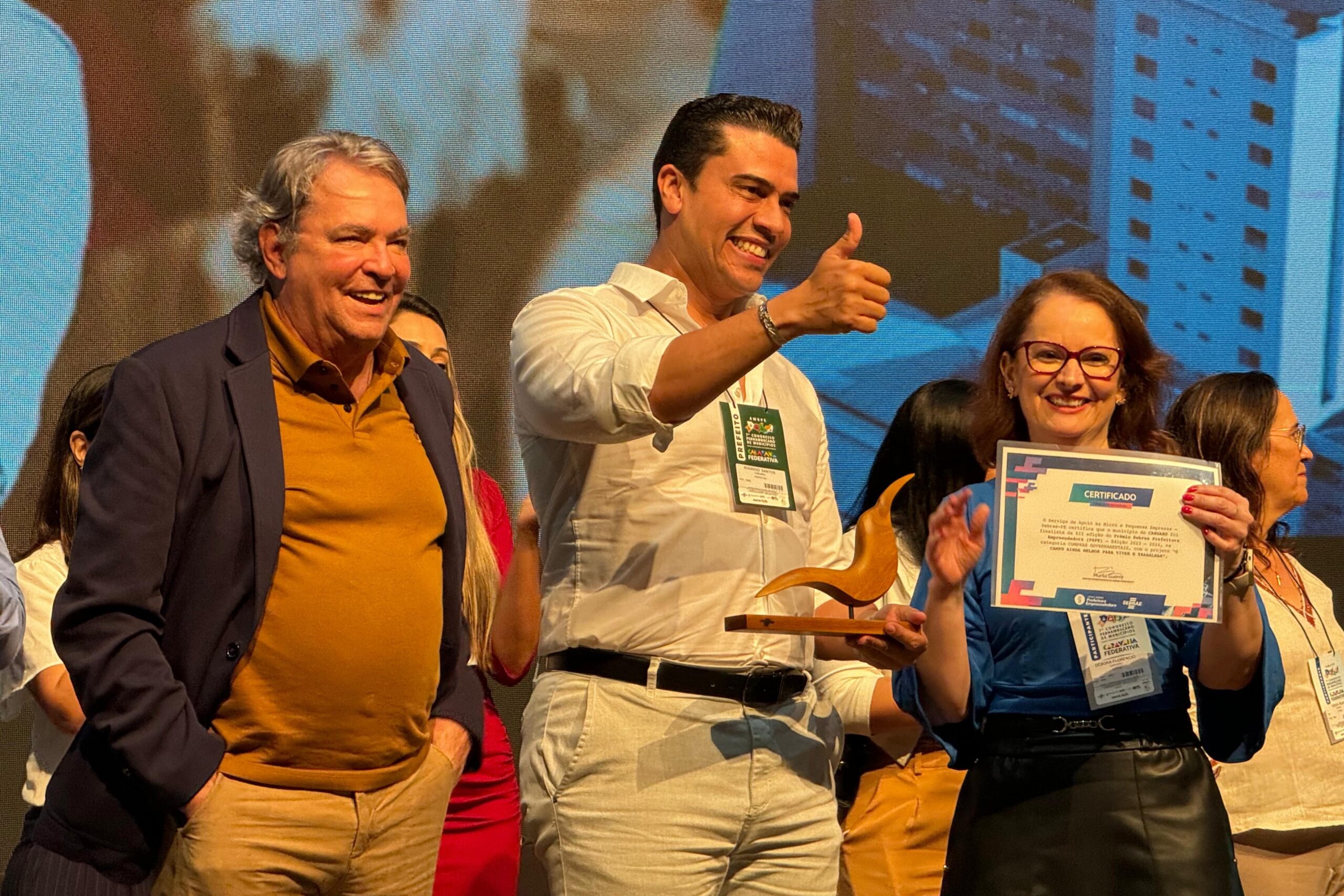 Gestão Rodrigo Pinheiro é premiada pelo Sebrae
