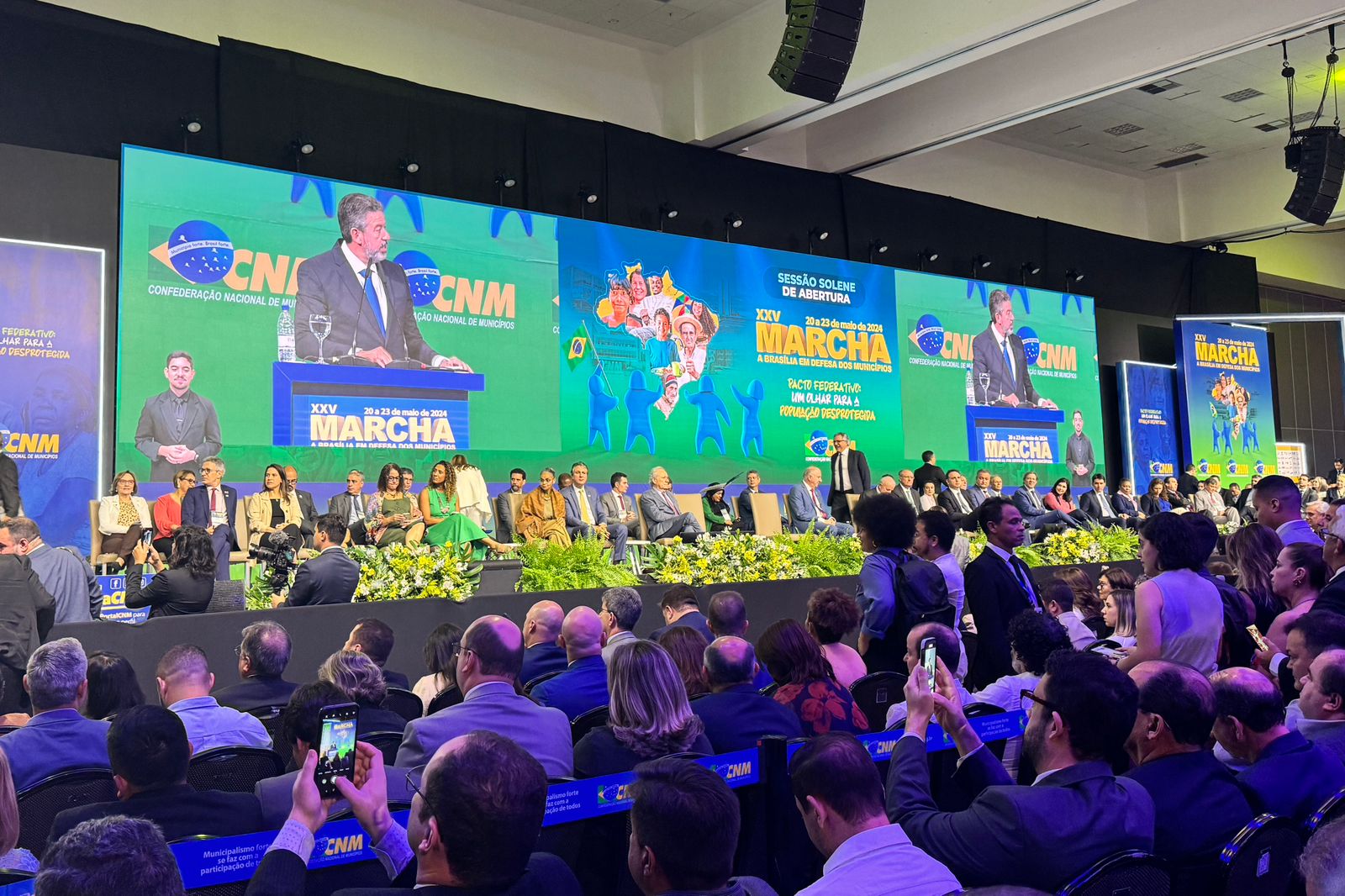 Abertura da XXV Marcha reúne Lula, Arthur Lira e Rodrigo Pacheco