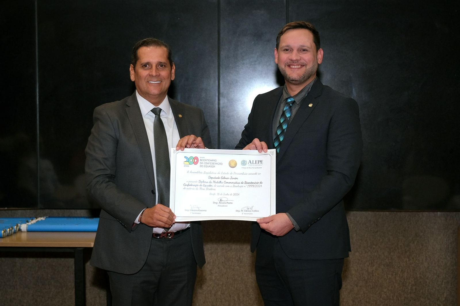 Gilmar Júnior é um dos homenageados na Assembleia Legislativa