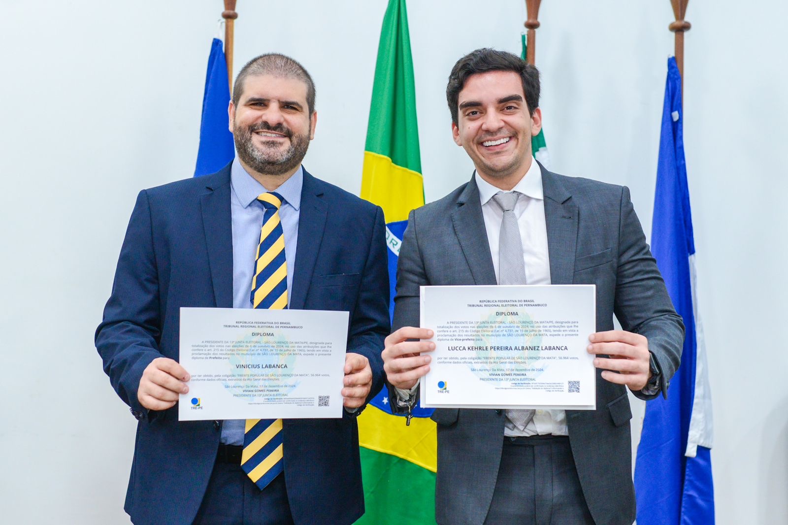 Labanca é diplomado para o segundo mandato após vitória histórica