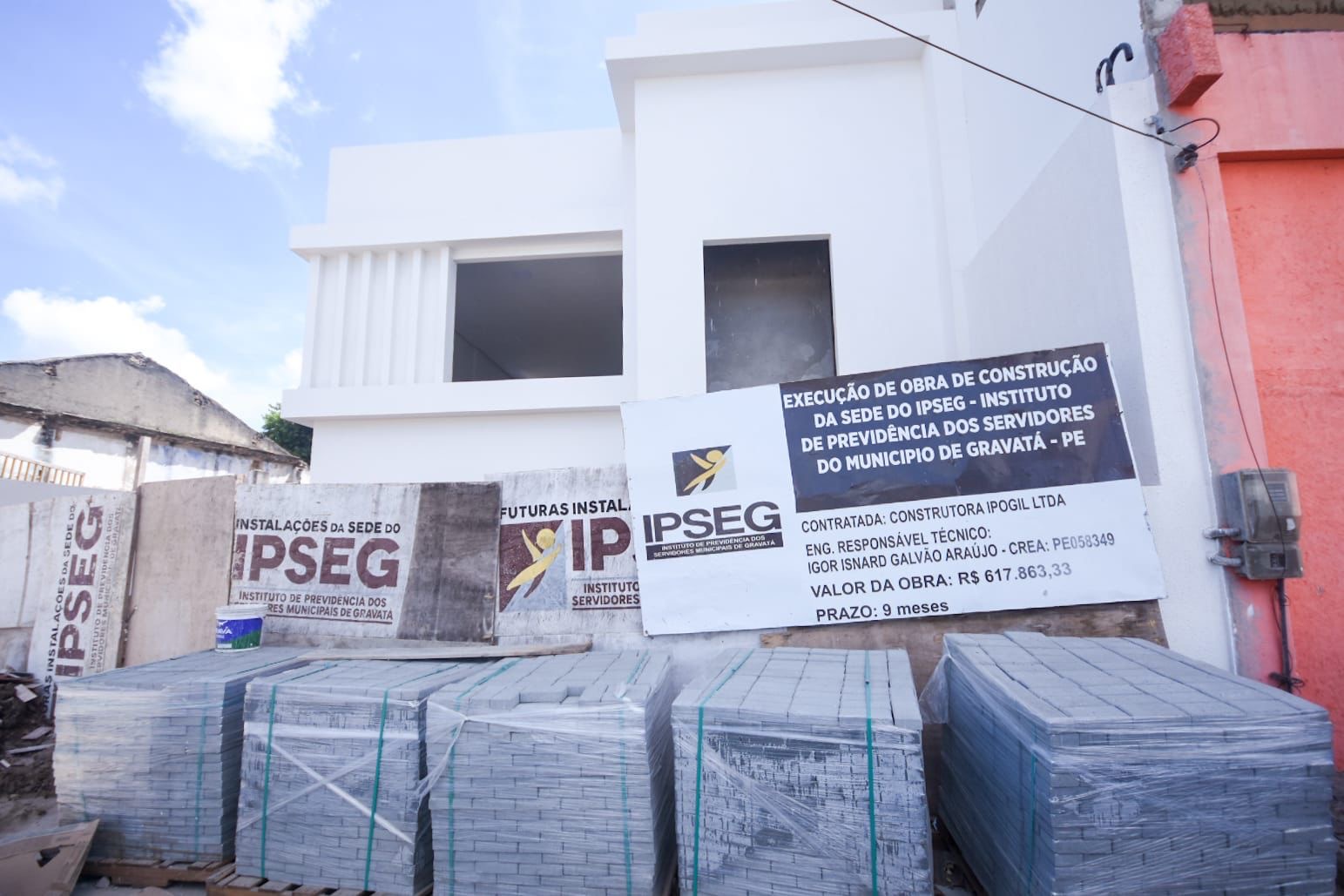 Nova sede do IPSEG em Gravatá entra na reta final das obras