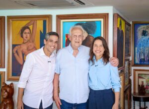 Gesto político marca visita de Raquel Lyra a Jarbas Vasconcelos e Jarbas Filho