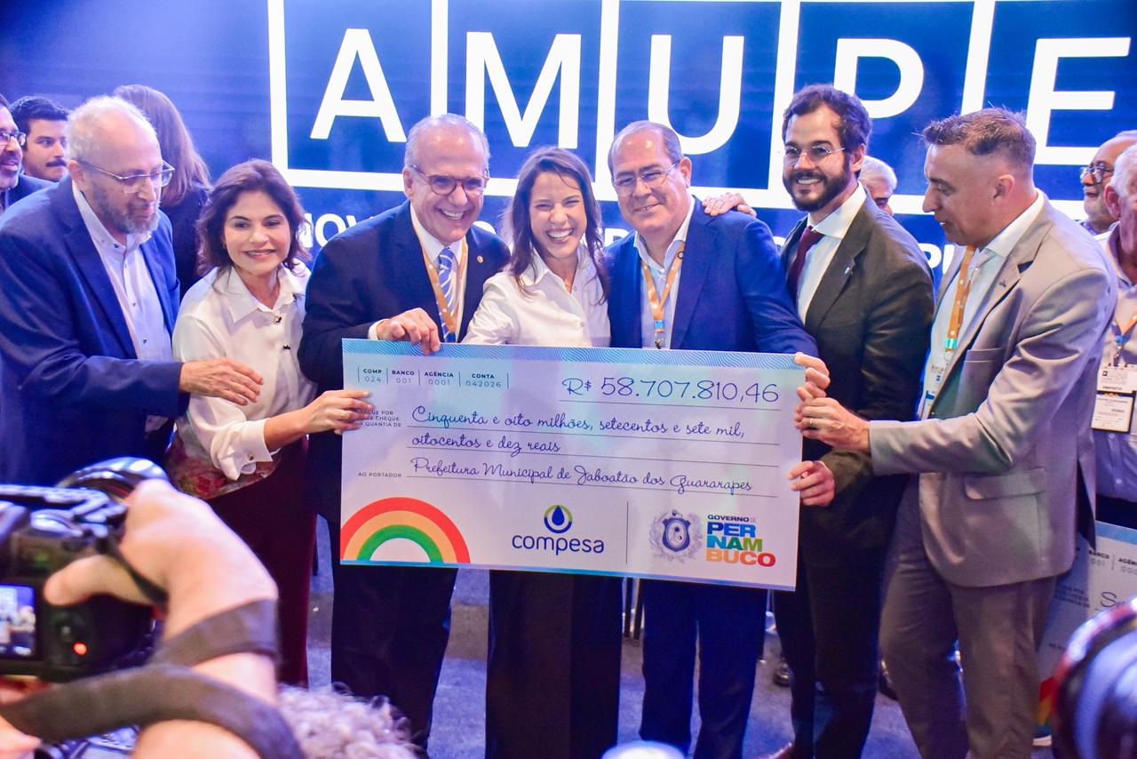 Jaboatão assegura R$ 58,7 milhões para saneamento durante congresso da Amupe 